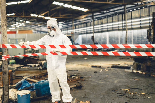 Professional Biohazard Cleanup technician working in Tyrone, GA